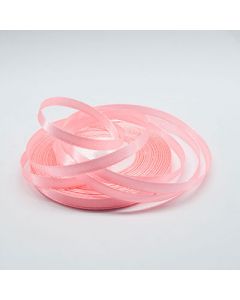 Стрічка атласна однотонна 0,6 см теплий рожевий