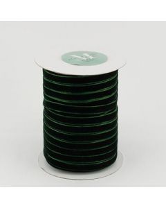 Стрічка оксамитова 0,6 см 45 м. зелена сосна