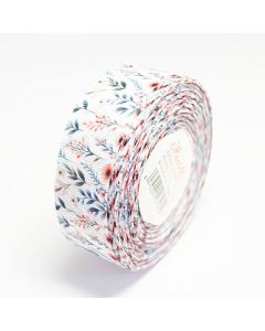 Стрічка репсова 2,5 см пастельна гілочка D17525 22,5м.