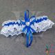 Подвязка для невесты 001, синего цвета