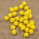 Кульки помпони з блиском 1,5 см, колір жовтий з перламутром