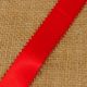 Стрічка атласна двостороння з петельками 2,5 см, колір червоний