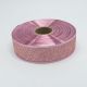 Стрічка атласна новорічна метал 3,8 см D07738, колір темно - рожевий