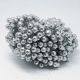 Кульки декоративні з глітером 12 мм, 400 шт, колір сріблястий