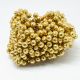 Кульки декоративні з глітером 12 мм, 400 шт, колір золотистий