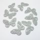 Метелик декоративний з фоамірану, сріблястого кольору. 100 шт.