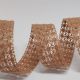 Мереживна тасьма машинного плетіння коричнева 2,5 см