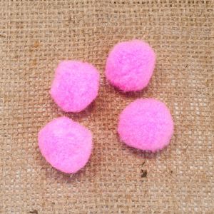Кульки помпони 3,0 см., 250 шт, рожевого кольору 