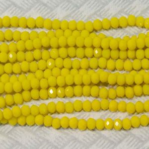 Намистини Ронделли 6,0 мм Однотонні, 42 жовтого кольору 