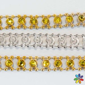 Ланцюжок зі стразами 13-7444 Золотий
