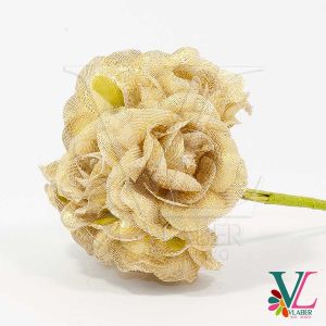 Букет троянд з парчі TL001 3,5 см, колір золотий