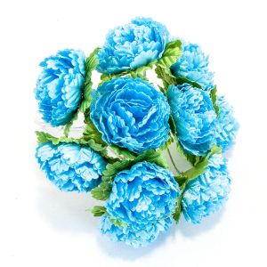 Букет цветов пионии 20, 3,0 см, цвет бирюзовый