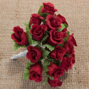 Букет троянд 20, 2,0 см, колір темно-червоний