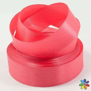 Стрічка атласна однотонна 2,0 см кольору темна-фуксія