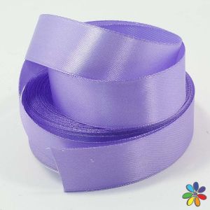 Лента атласная однотонная 2,5 см, 5 рулонов, цвет сиреневый