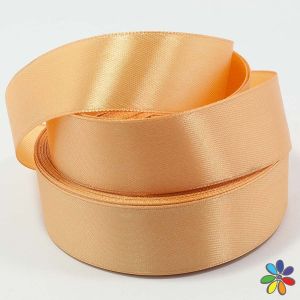 Стрічка атласна однотонна 2,0 см кольору охра