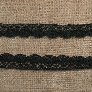 Кружево винтажное узкое K02116 2,0 см, цвет черный