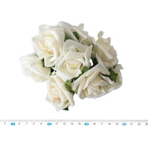Букет роз из латекса 02182, 4,5 см, цвет кремовый