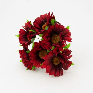 Букет ромашек 03003 5,0 см, цвет красный