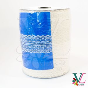 Мереживо “квіточка” 9,0 м. колір кремовий