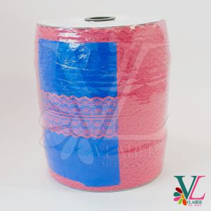 Мереживо “квіточка” 9,0 м. колір рожевий