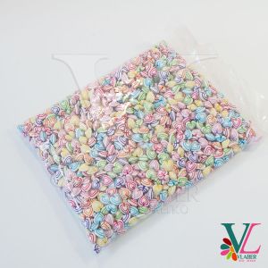 Бусины “сердечко 10 мм 033-13”, цвет микс