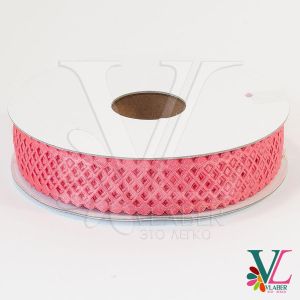 Тесьма атласная “сеточка” 2,0 см, цвет фуксия