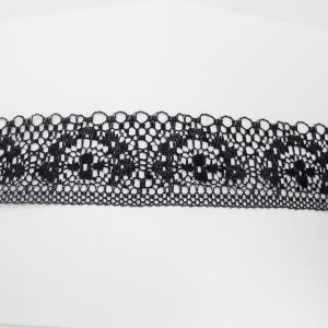 Мереживо нейлон №187 4,0 см, колір чорний