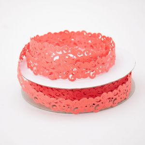 Тесьма атласная №65 2,0 см, цвет коралловый