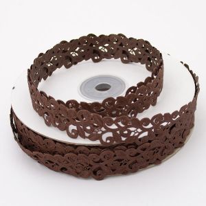 Тесьма атласная №65 2,0 см, цвет коричневый
