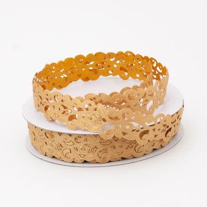Тесьма атласная №65 2,0 см, цвет охра