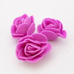Бутон розы из латекса 004, 3,0 см, цвет ярко-розовый