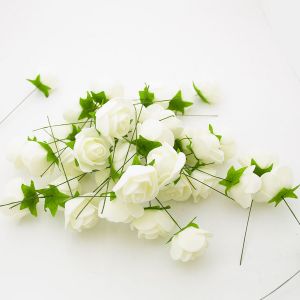 Букет троянд з фому VL 11007 3,5 см. колір кремовий