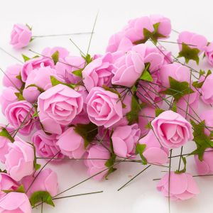 Букет троянд з фому VL 11007 3,5 см. колір рожевий