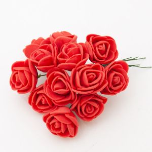 Букет роз из фома SK 08035 2,0 см, цвет красный
