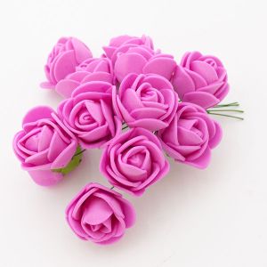 Букет роз из фома SK 08035 2,0 см, цвет ярко-розовый