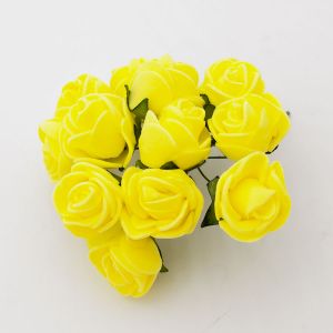 Букет роз из фома SK 08035 2,0 см, цвет ярко-желтый