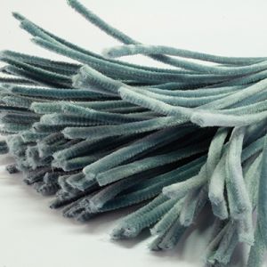 Проволока синельная, пушыстая, серая, 30 см, 100 шт