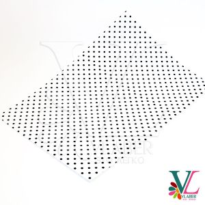 Фетр листовий в горошок А4, колір білий