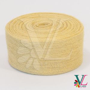 Лента из мешковины 4,0 см, цвет желтый