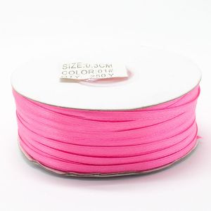 Стрічка атласна однотонна 0,3 см рожевого кольору