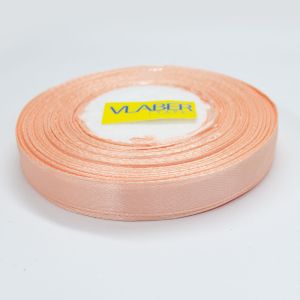 Стрічка атласна однотонна 0,9 см персикового кольору