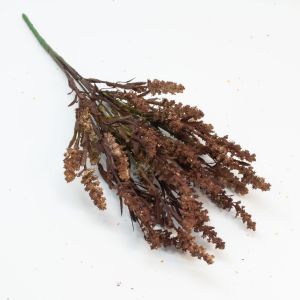 Гілочка з луговою травою, цвітом С30076, коричневого кольору
