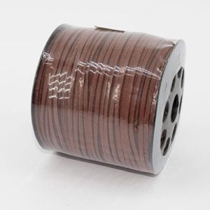 Шнур шкіряний декоративний 2 мм, 90 м коричневий