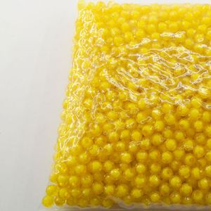 Намистини 10 мм з білою серединкою 500 гр. жовті