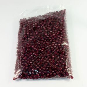 Намистини "бите скло", 10 мм 500 г. бордовий
