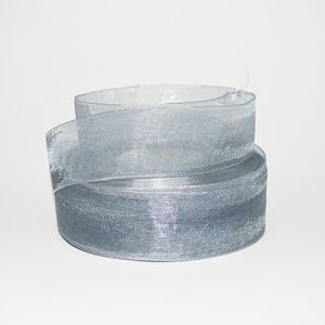 Стрічка з органзи 2,5 см, сіра