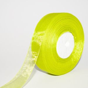 Стрічка з органзи 2,5 см, трав'яна