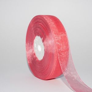 Стрічка з органзи 2,0 см, колір фуксія