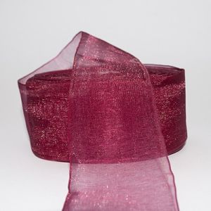 Стрічка з органзи 4,0 см, вишнева